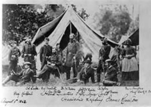 Began four years of work for the Union army (unknown day or month)