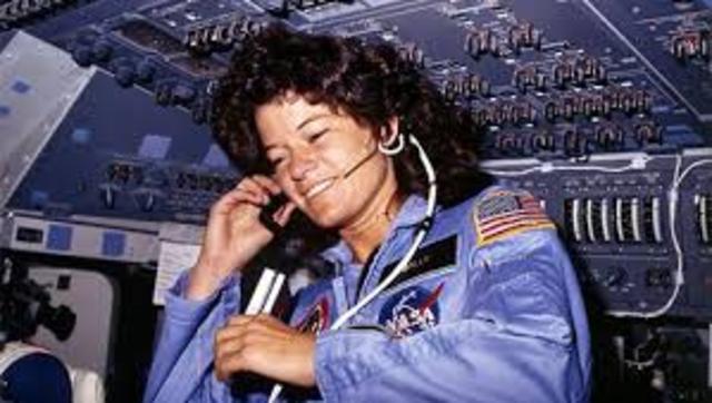 Sally Ride first American woman to travel into space