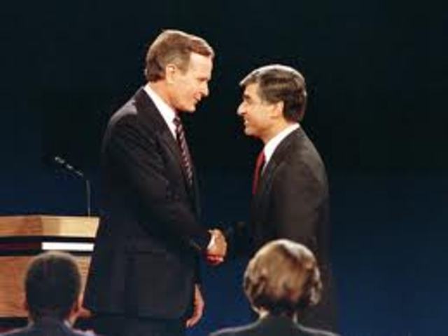 Bush defeats Dukakis for presidency