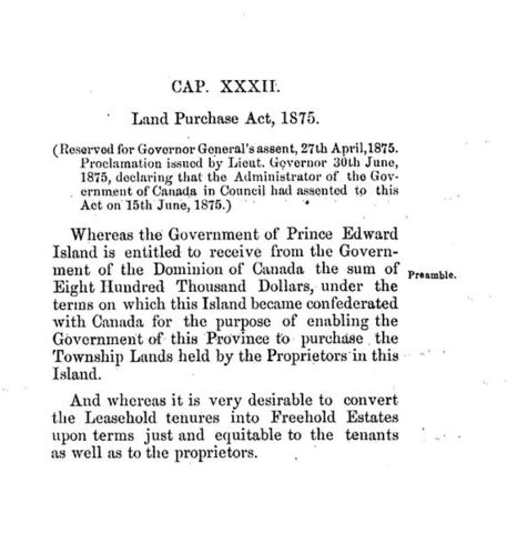 Land Act was passed