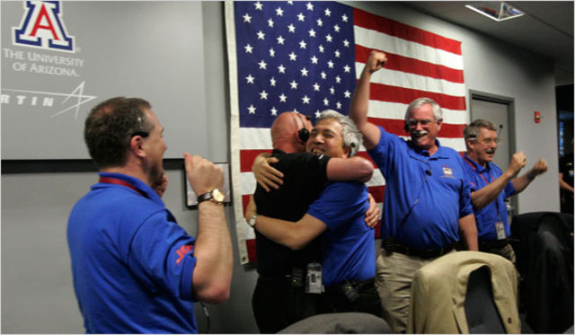 NASA spacecraft  lands on Mars