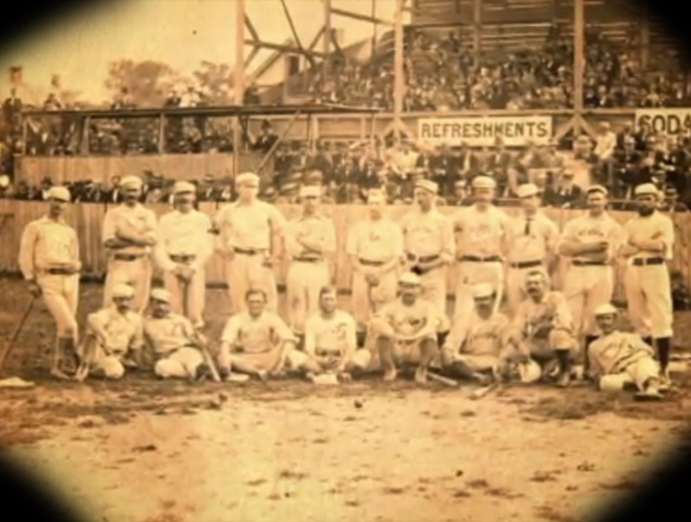 First official National League Baseball game