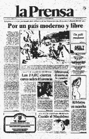 Exposición conmemorativa de 1 año del periódico La Prensa en el MAM. Diagramación de Gustavo Zalamea. Se le dá importancia a los espacios blancos, a la tipografía y a las gráficas.