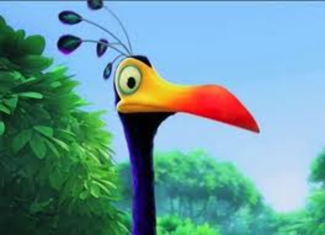 Russell finds a big bird and names it Kevin