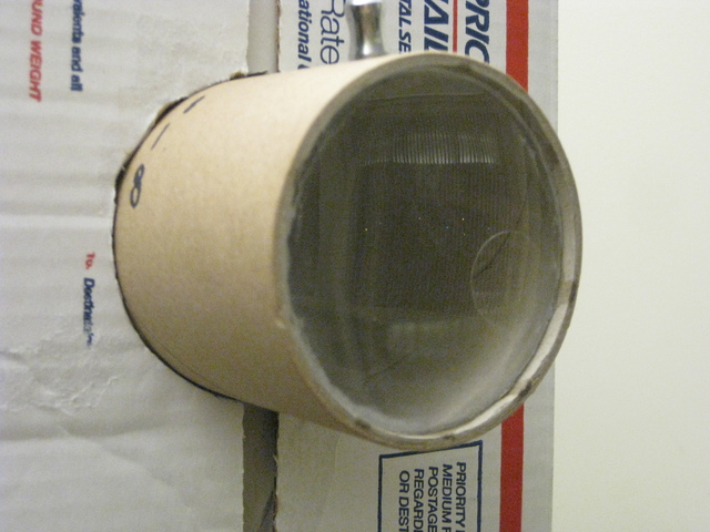 Le caméra obscura avec du vitre