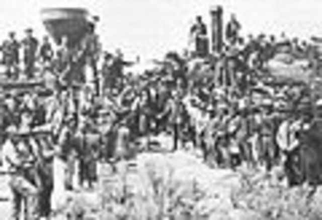 Transcontinental Railroad completed