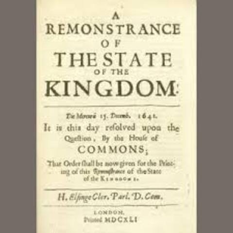 Grand Remonstrance signed