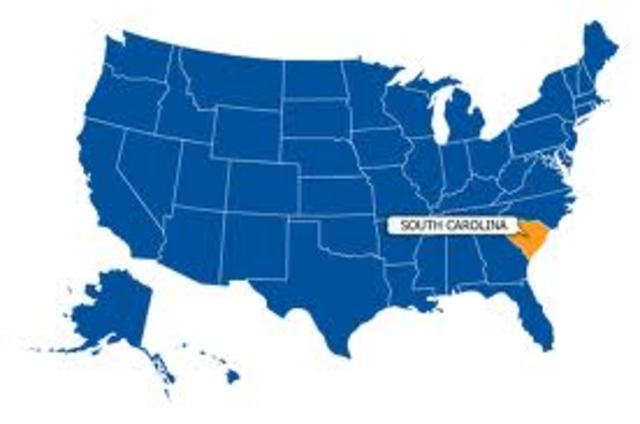 South Carolina secedes from the Union