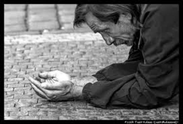 Becomes a beggar