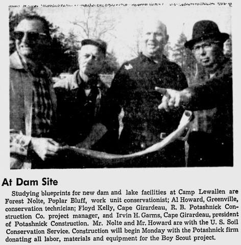 Firm to Begin Construction On Monday of Dam at Camp Lewallen