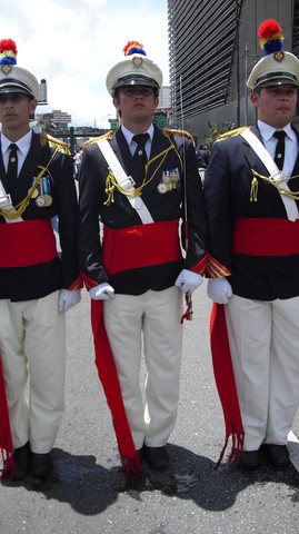 Participación en el desfile del 15 de septiembre con la Banda del Liceo Guatemala