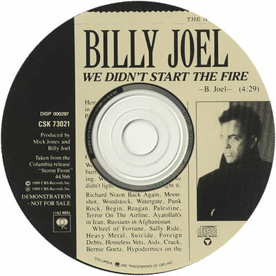 Timeline: Bill Joel "we Didn't Start The Fire"