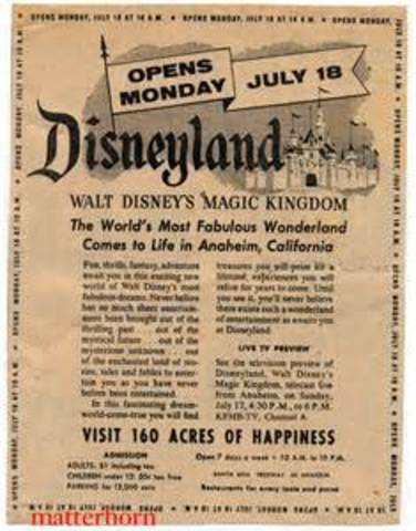 Disney Land opens