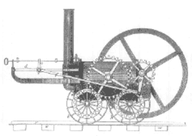 El primer tren de vapor