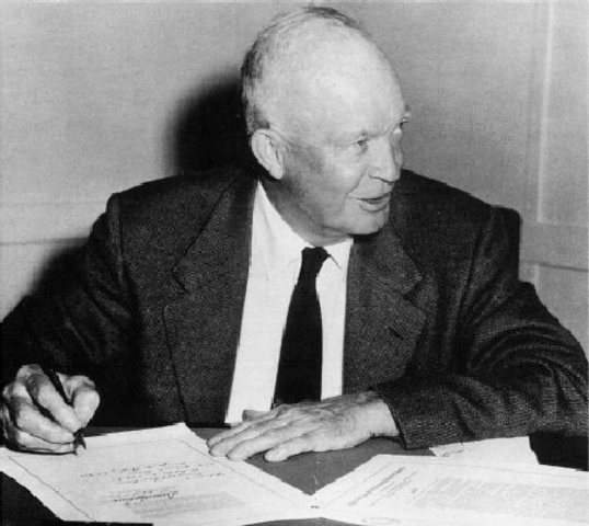 President Eisenhower orders federal troops to enforce school desegregation