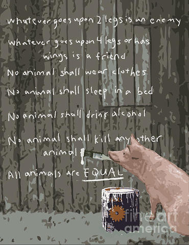 Squealer's Manipulating of the Seven Commandments