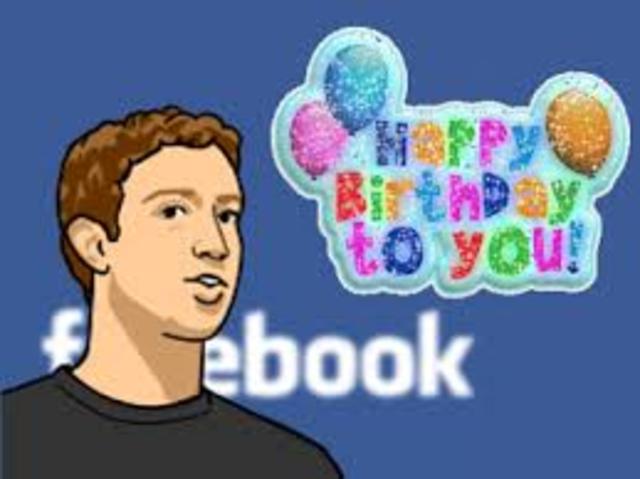 Birthday of Mark Zuckerberg