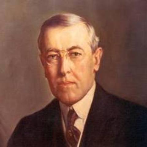 Woodrow Wilson was elected president.