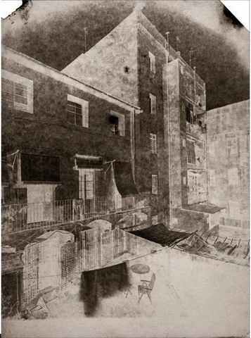 Primera imagen negativa sobre papel