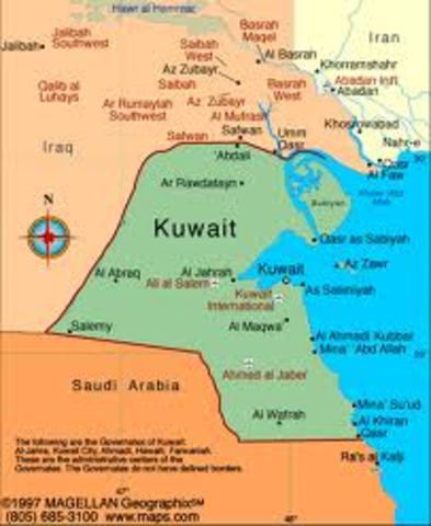 Saddam orders Iraqi troops to invade Kuwait