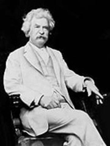 Mark Twain he was born