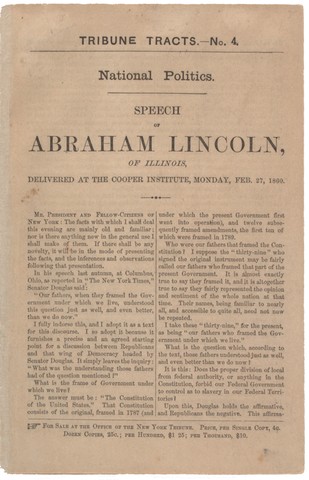 Cooper Institute Speech