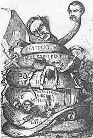 Lincoln orders a blockade of all Confederate ports