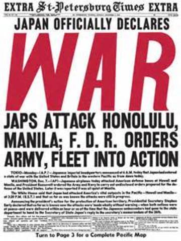 Japan declared war on Germany