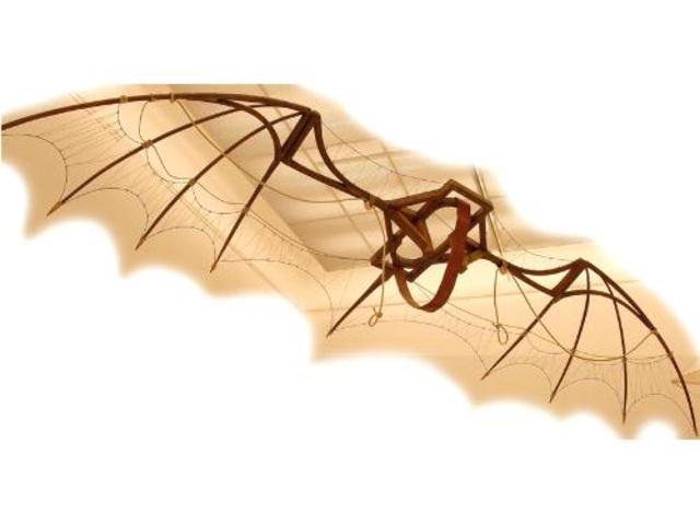 De Vinci, qui poursuit le rêve de voler comme un oiseau, effectue des recherches scientifiques