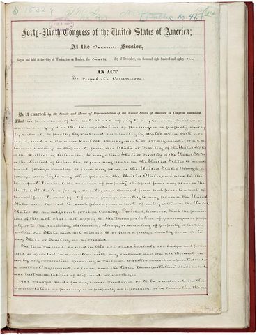 Interstate Commerce Act of 1887