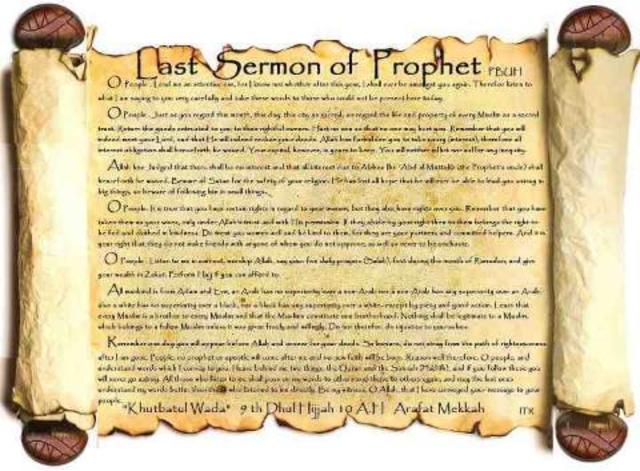 Muhammad's Last Sermon