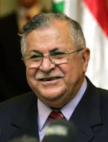 Jalal Talabani becomes president of Iraq