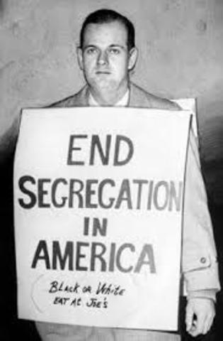 William Lewis Moore slain during one-man march against segregation, Attalla, AL.