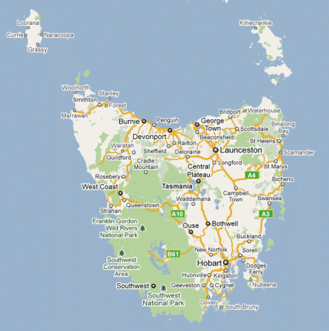 Van Diemen's land name changed to Tasmania.