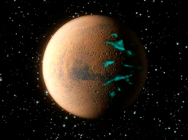 Hallazgo de auroras localizadas en Marte