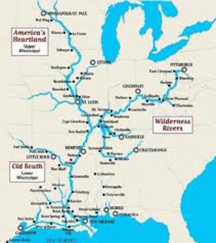 17 Union ships move up the Mississippi River