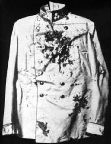 Arch Duke Franz Ferdinand is assassinated