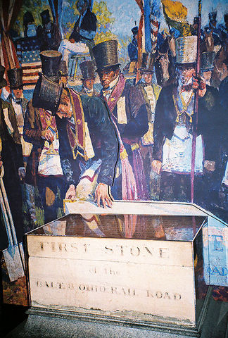 Construction of the Baltimore and Ohio railway begins (B&O)