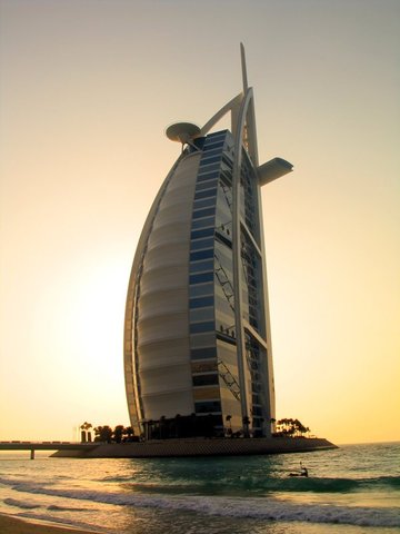 El hotel Burj al- Arab de Dubai