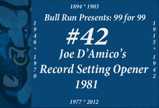 Joe D'Amico's Record Setting Opener