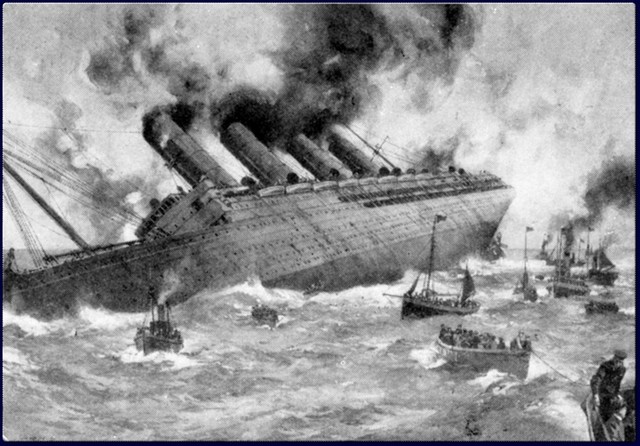 The sinking of Lusistania
