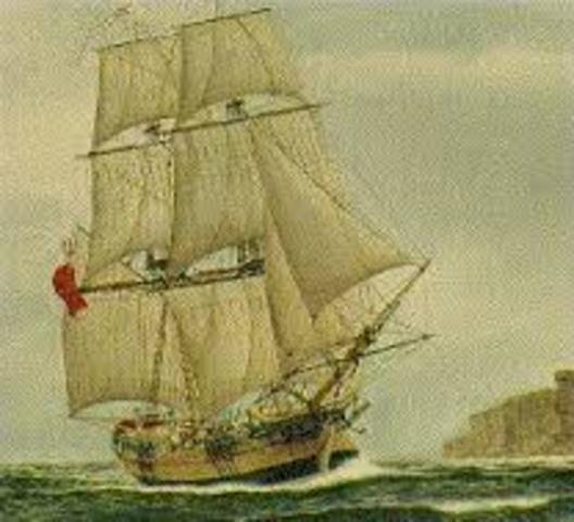 The First Fleet lands in Botany Bay