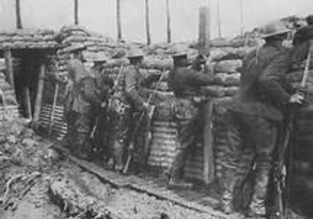 First trenches in the western front