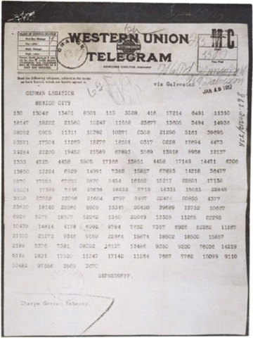 Zimmermann Telegram Intercepted