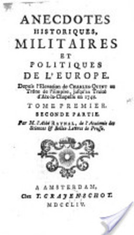 Publication des Anecdotes historiques, militaires et politiques