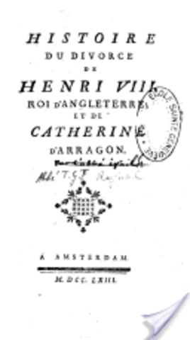 Publication de l'Histoire du divorce d’Henry VIII