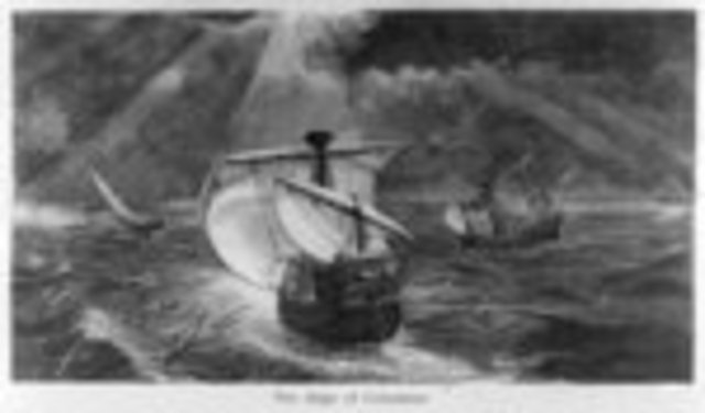 Columbus sailed the ocean blue