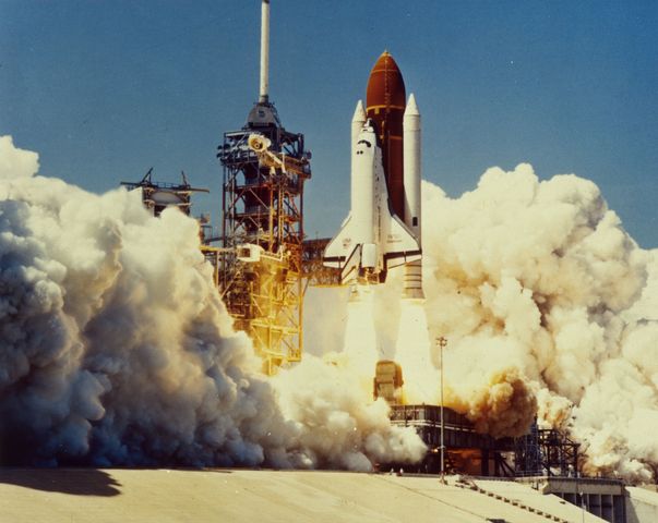 Space Shuttle Challenger Explodes