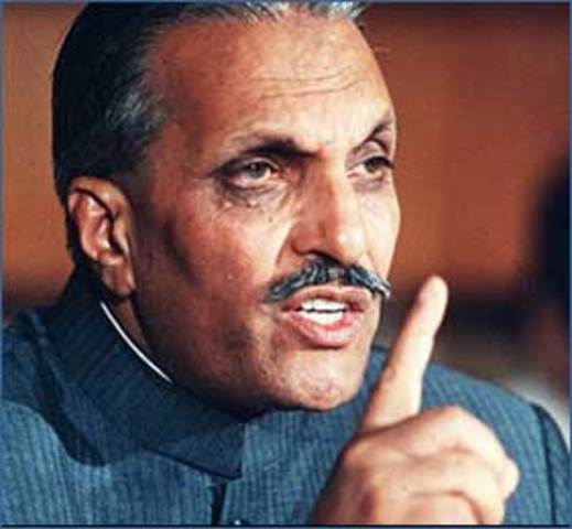 Zia imposed Martial law and Bhutto put into imprisonment