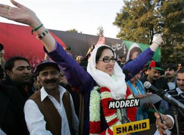 Benazir Bhutto wins the general elections